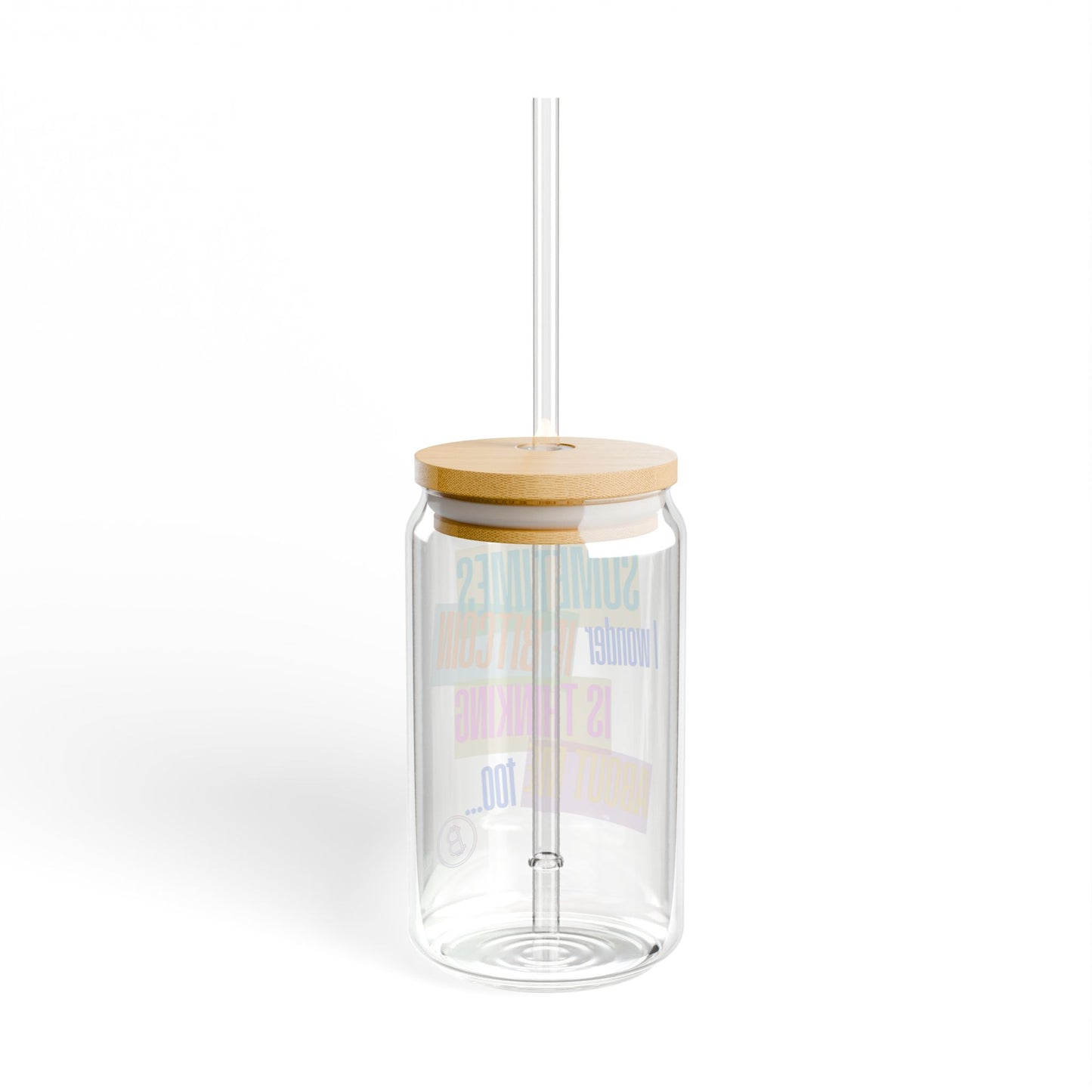 Sipper Glass with Straw - 16oz, Drinkware for Bitcoiners