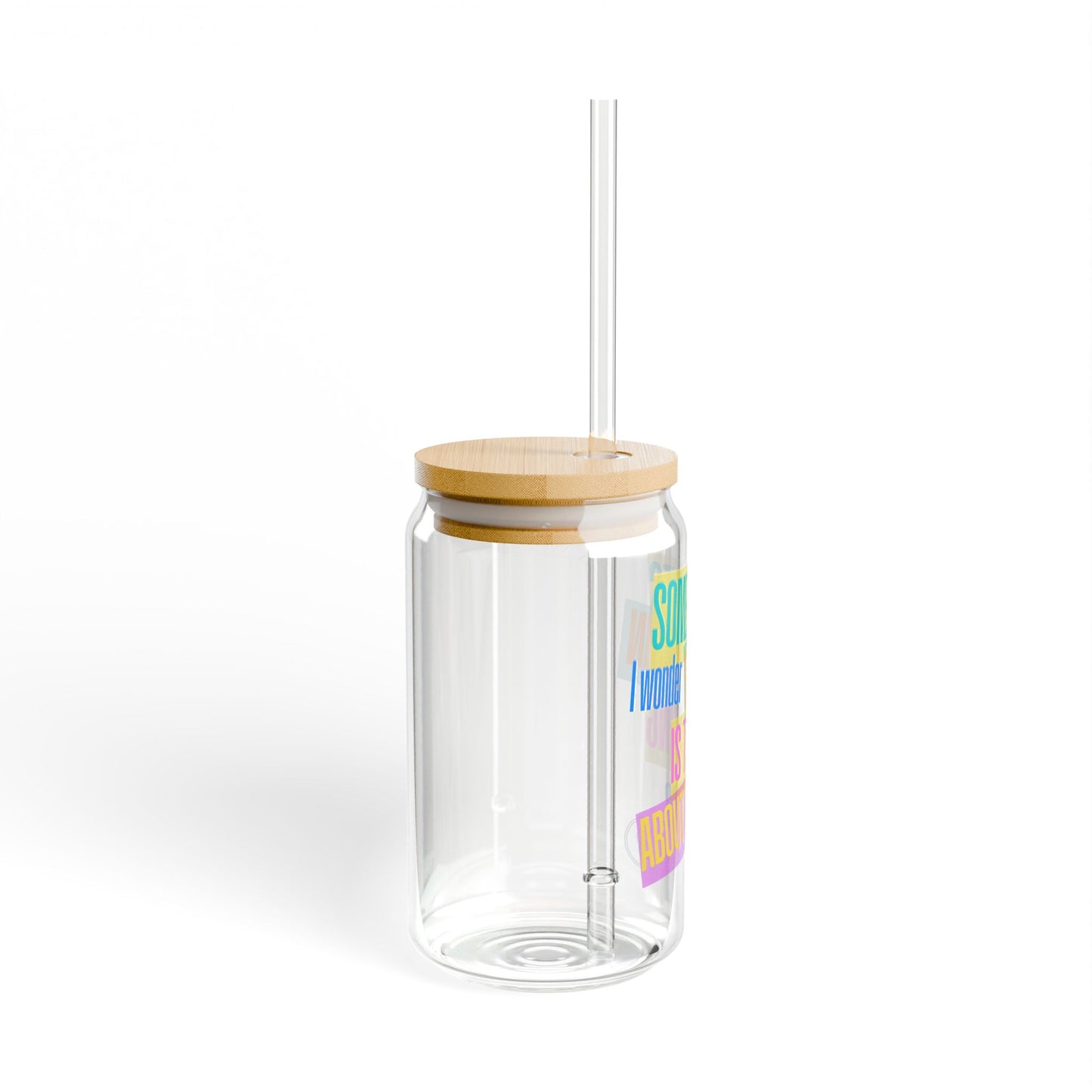 Sipper Glass with Straw - 16oz, Drinkware for Bitcoiners