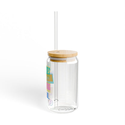 Sipper Glass with Straw - 16oz, Drinkware for Bitcoiners