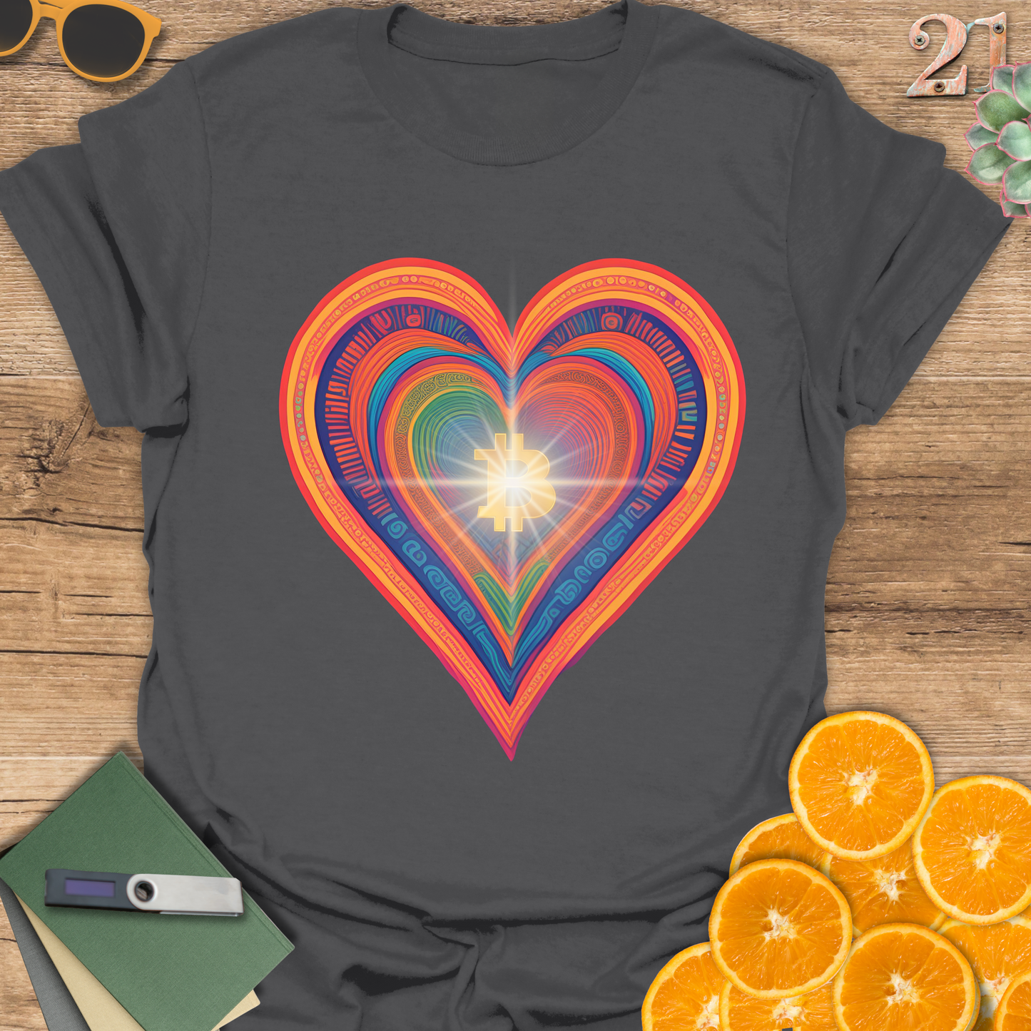 Bitcoin Heart Unisex Tee