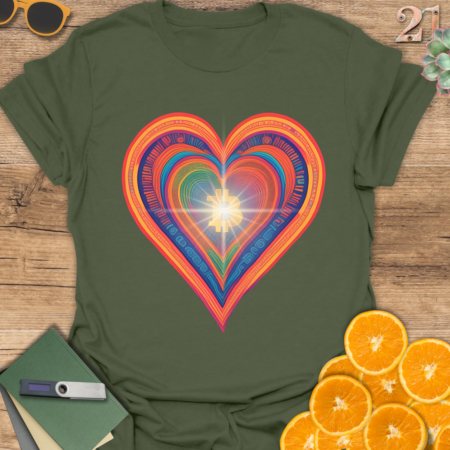 Bitcoin Heart Unisex Tee