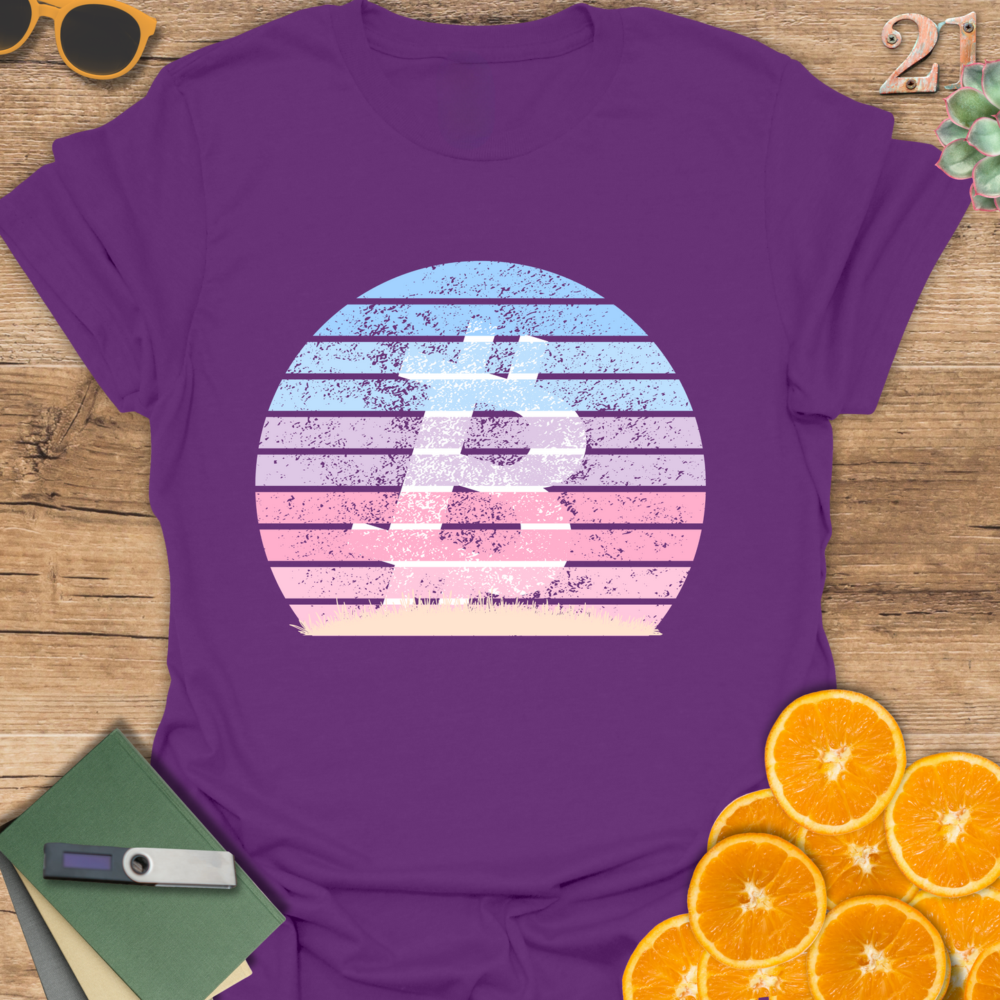 Retro pink Bitcoin T-Shirt