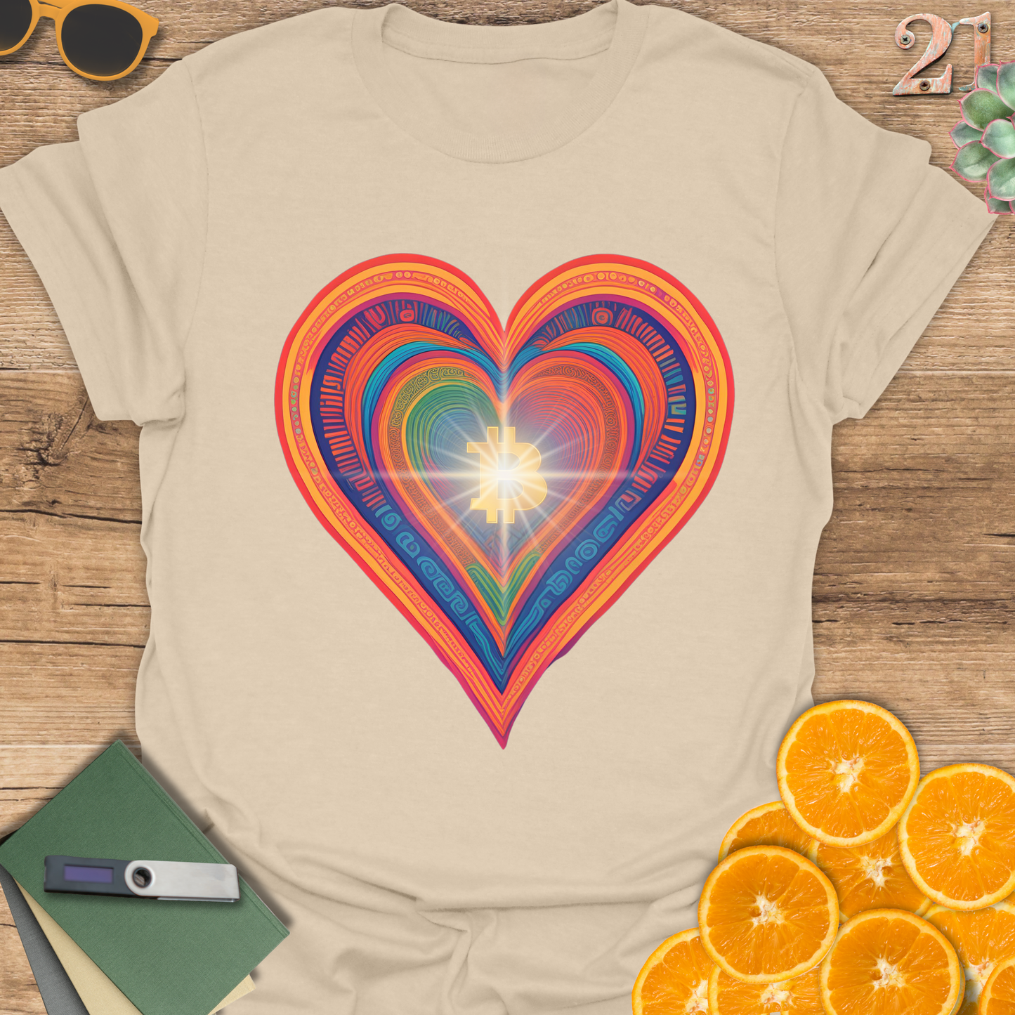 Bitcoin Heart Unisex Tee