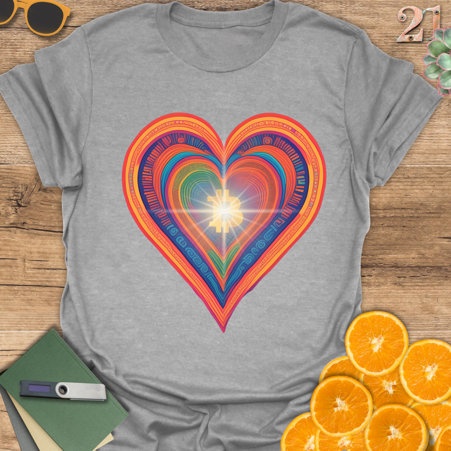 Bitcoin Heart Unisex Tee